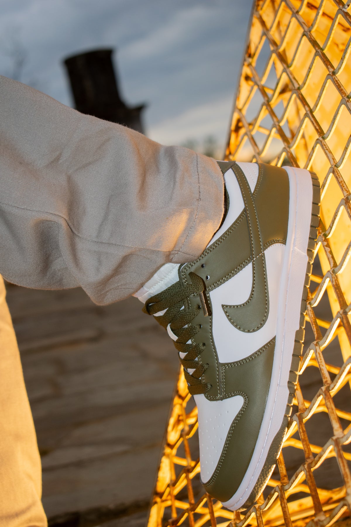 Dunk Low Branco e Verde
